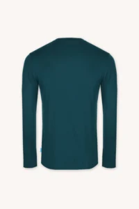 Merino tričko s dlouhým rukávem pánské – petrol (135 g)