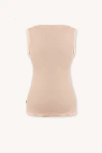 Merino SKIN tílko s výstřihem do V dámské – tělová (135 g)