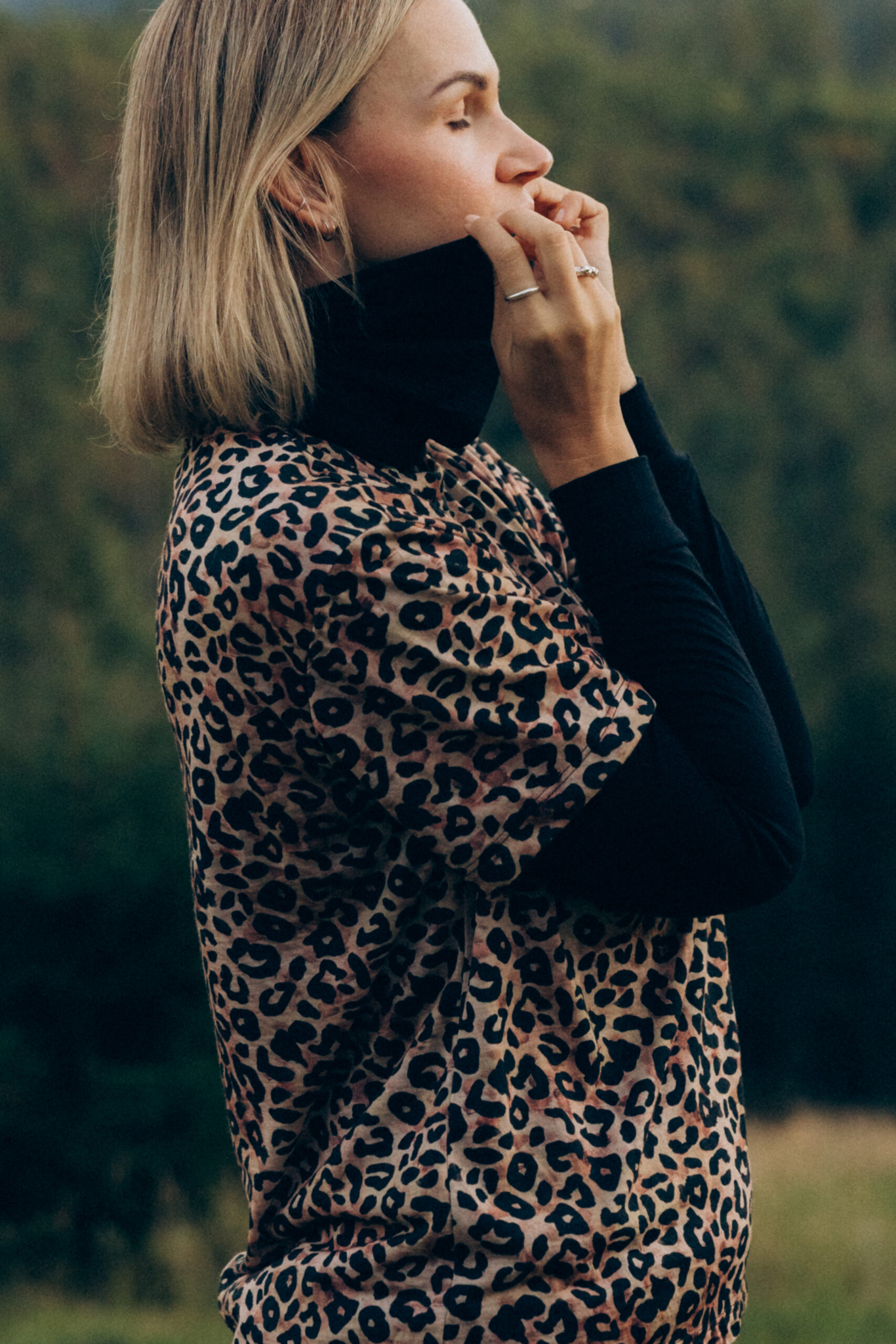 Merino tričko s krátkým rukávem dámské – leopard (135 g) - M