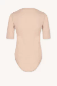 Merino SKIN body s krátkým rukávem s výstřihem do V dámské – tělové (135 g)