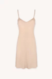 Merino SKIN dlouhá spodní košilka na ramínka – tělová (135 g)