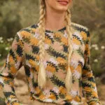 Merino tričko s dlouhým rukávem dámské – oakie dokie (135 g)