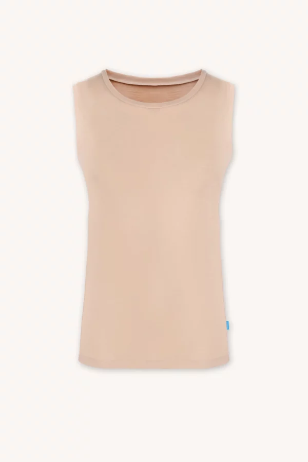Merino tílko SKIN s výstřihem do U pánské – tělová (135 g)