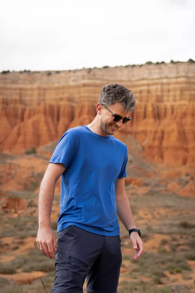 Merino tričko s krátkým rukávem pánské – kobaltové (135 g)