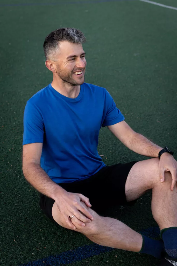 Merino tričko s krátkým rukávem pánské – kobaltové (135 g)