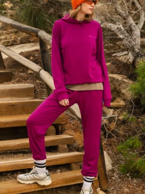 Merino tepláky dámské – fuchsiové (250 g)