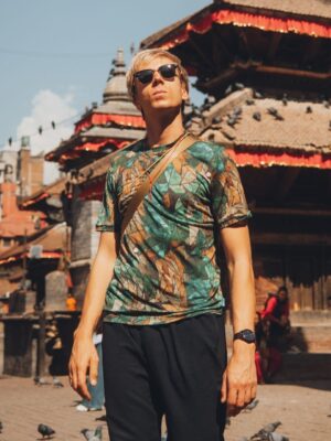 Merino tričko s krátkým rukávem pánské – green gorpcore (135 g)