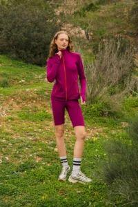 Merino cyklistické šortky dámské – fuchsiová (250 g)