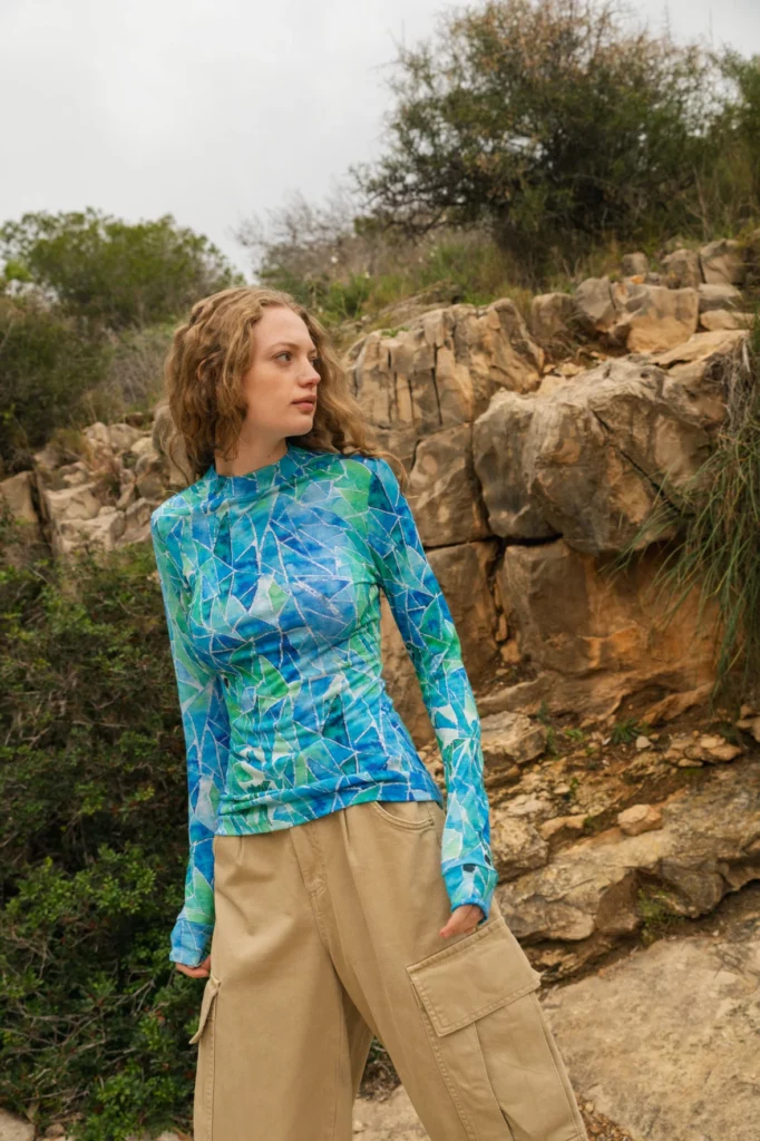 Merino tričko active s stojáčkem dámské – blue gorpcore (135 g)