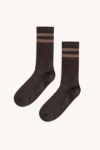 Merino ponožky trekingové – hnědá