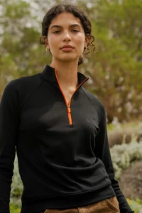 Merino mikina trekingová dámská – černá (250 g)