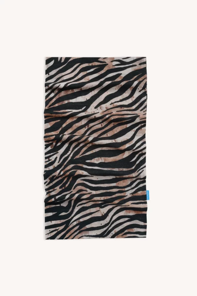 Komin chusta z wełny merino zebra