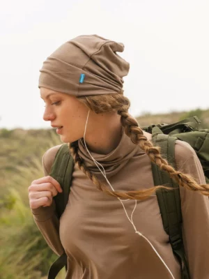 Komin chusta z wełny merino mocha