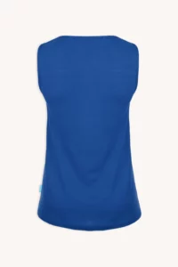 Top z wełny merino flare damski kobalt