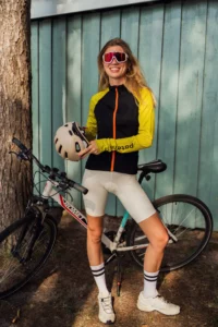 Merino cyklistický dres s dlouhým rukávem dámský – černý (150 g)