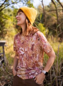 Merino tričko s krátkým rukávem dámské – ginger gorpcore (135 g)