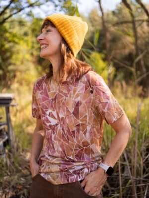 Merino tričko s krátkým rukávem dámské – ginger gorpcore (135 g)
