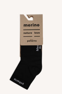 Merino sportovní ponožky – černé