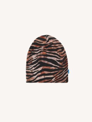 Merino čepice tenká dětská – zebra (135 g)