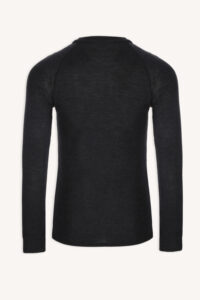 Merino termoprádlo top s dlouhým rukávem a stojáčkem pánské – tmavě šedý (180 g)
